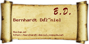 Bernhardt Dániel névjegykártya